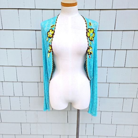 NADINE* Embroidered Crop Cardigan - Picture 3 of 5